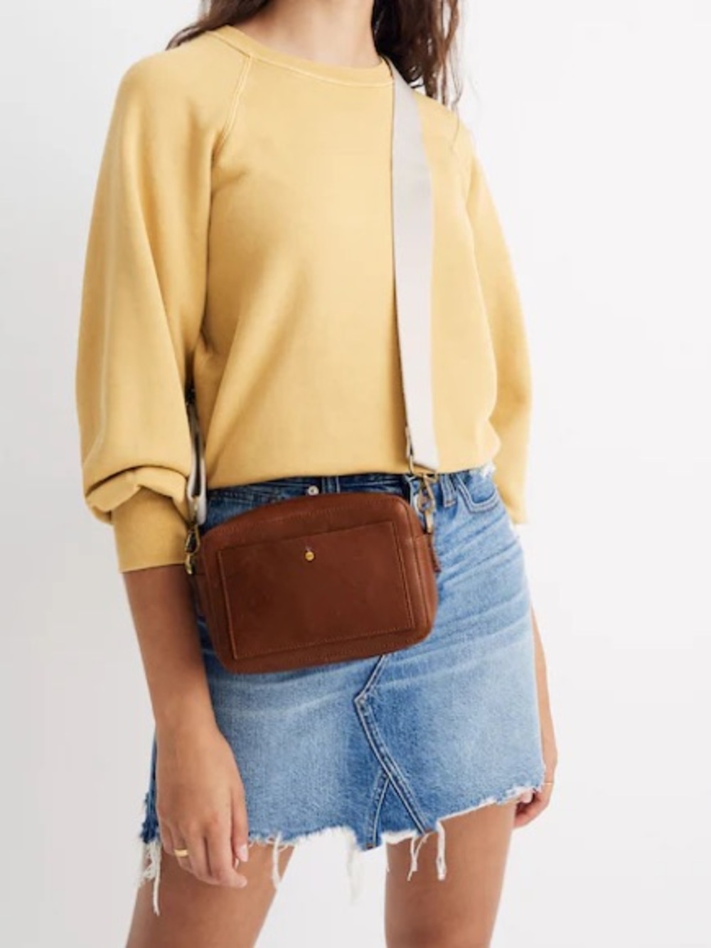 NWT Madewell The Transport Camera Bag English Saddle Leather - Picture 3 of 12